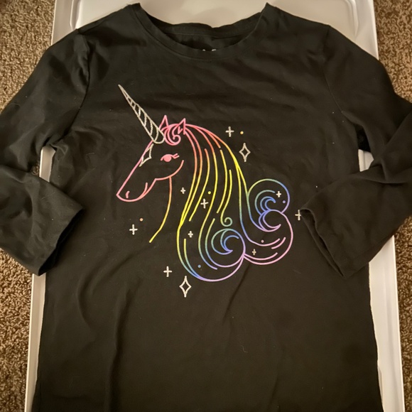 Cat & Jack Other - Girls Rainbow Unicorn Longsleeve Top